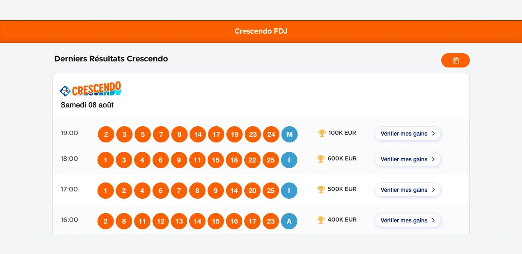 Page Crescendo de Tirage-Gagnant.com sans emplacement publicitaire