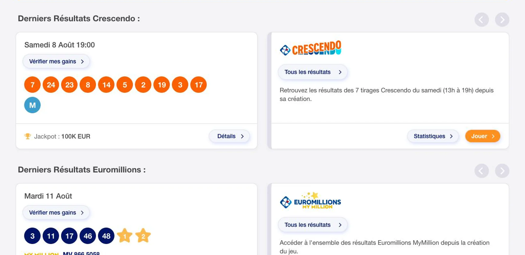 Accueil de Tirage-Gagnant.com sans emplacement publicitaire